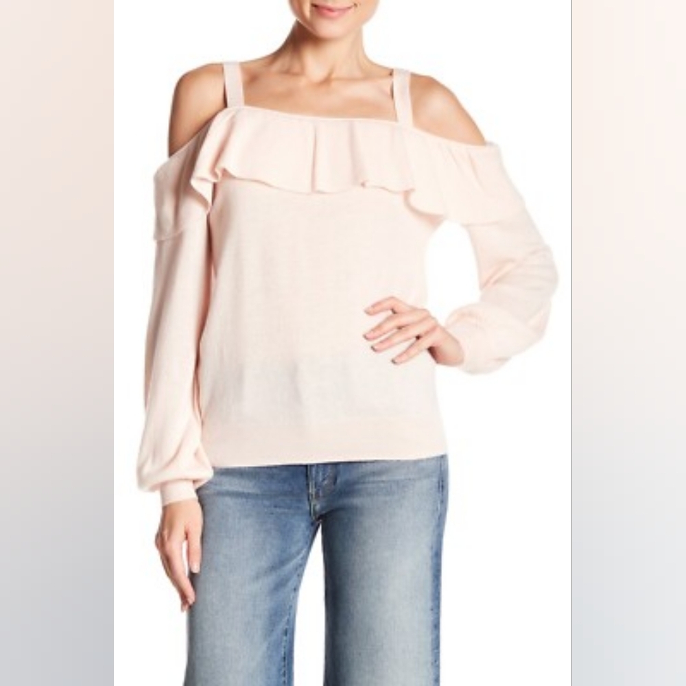 ❤️ JOIE BLUSH PINK OFF THE SHOULDER CASHMERE SWEATER